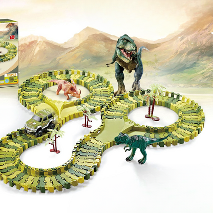 DinoRift — Interactive Dinosaur Track Toy Set with Battery-Powered Car