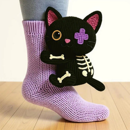 Faelina — Chaussettes en coton 3D animaux douillettes avec confort respirant