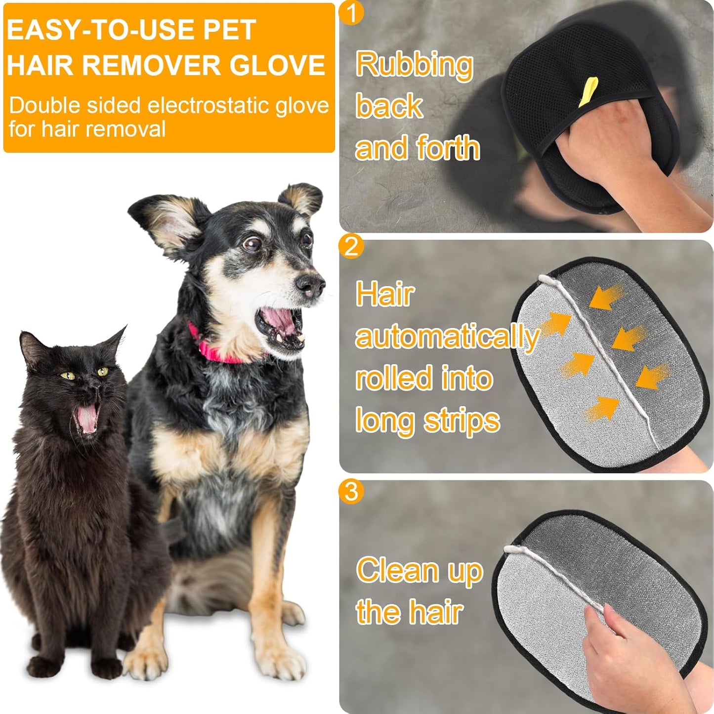 VeLuxer™ HairAway Gloves — Effortless Pet Hair Control That Makes Your Home Shine