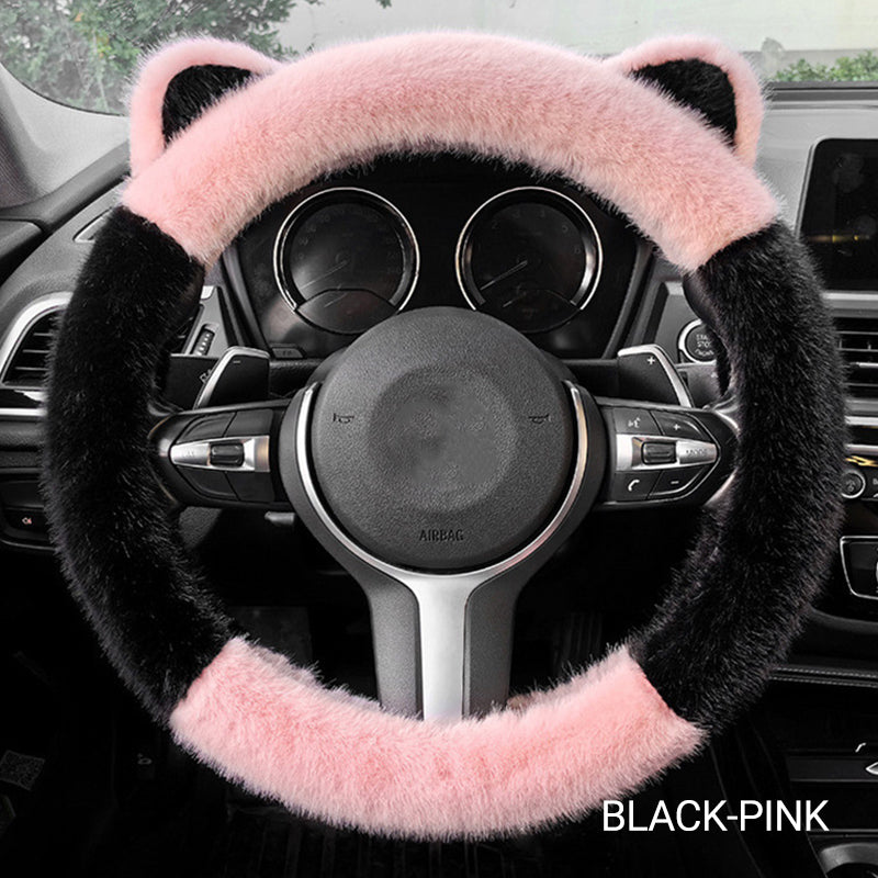 Plush Cat Ear Steering Cover™ — Gjør grepet ditt koselig, styr veien med stil og selvtillit