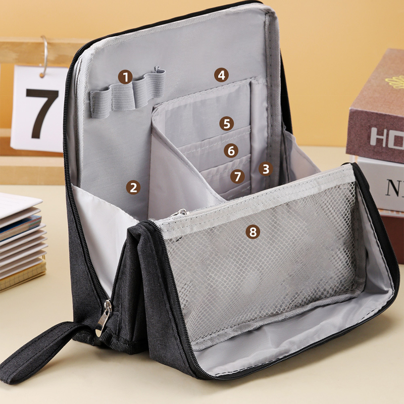 Elara — Travel Makeup Bag with Spacious Organized Compartments