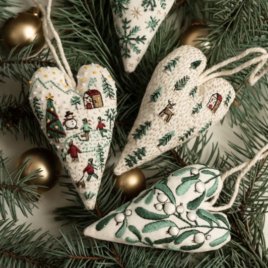 FestiveThread™ Heart Embroidery Kit — Skab hyggelig julemagi, der varmer hvert hjørne af dit hjem
