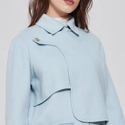 Liora Wool Jacket — Cropped Tailored Wool Coat with Structured Fit