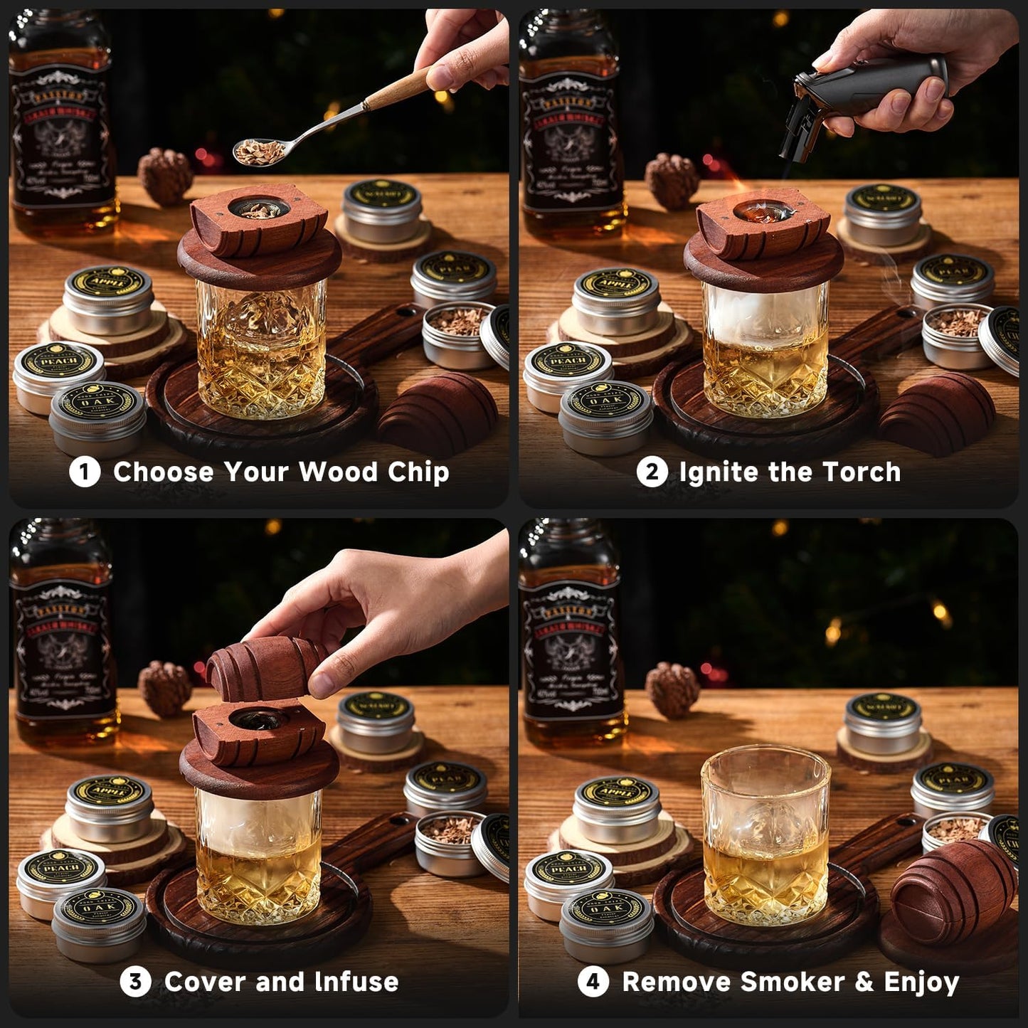 Eldrin BarrelSmoke — Whiskey-Rauchinfuser mit Eichenaroma-Verstärkung