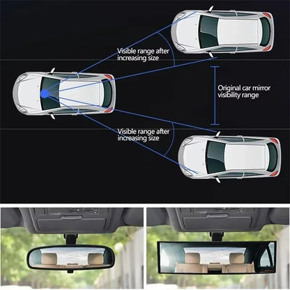 VastraView™ Panoramic Mirror — Own Every Lane with Crystal-Clear, Blind Spot-Free Confidence