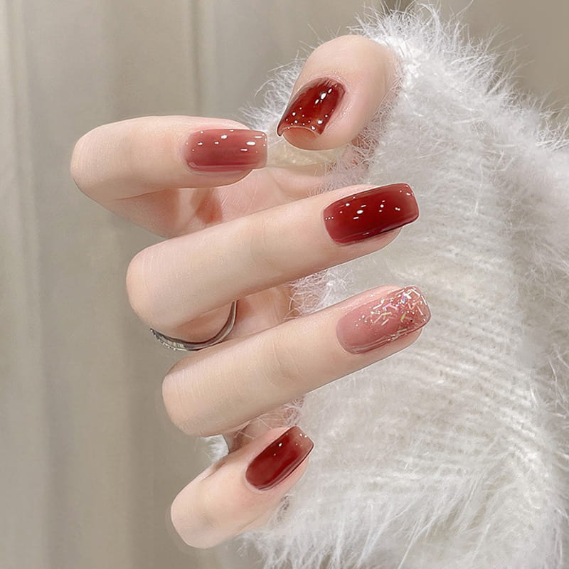 Duo de vernis à ongles Liora — Ensemble de vernis pailleté bicolore avec brillance longue durée