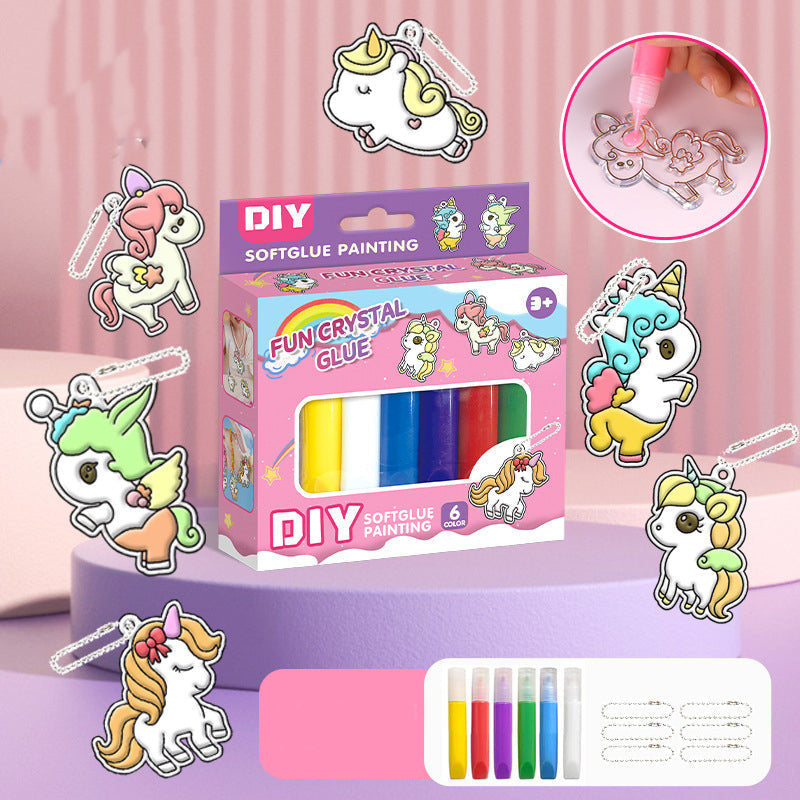 Liora — Kit de pictură DIY cu gel pentru copii, uscare la aer, fără coacere