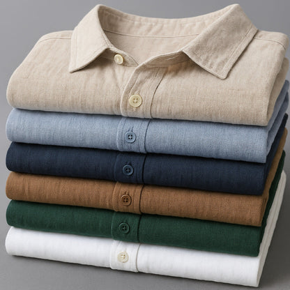 Corbin — Camisa de Linho Respirável com Caimento Relaxado e Bolso no Peito