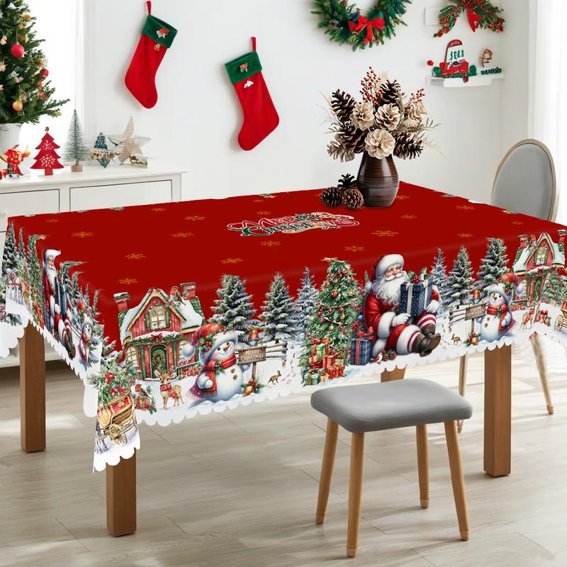 Sarellyn — Festive Christmas Tablecloth with Durable Polyester Fabric