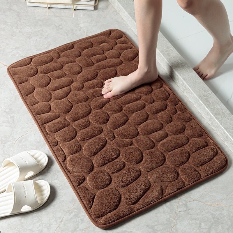 2023 New Arrival Cobblestone Embossed Bathroom Bath Mat