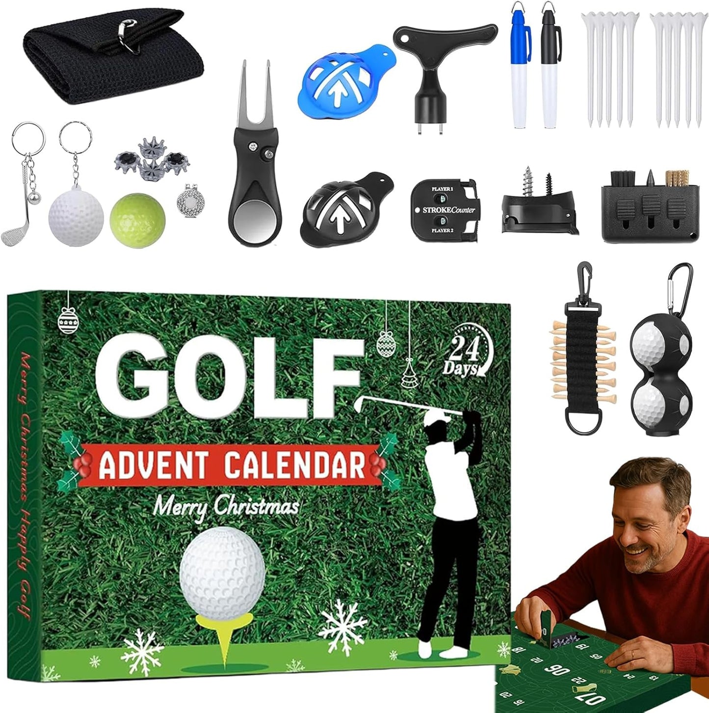 24 Explosive Golf Surprises™ — Ignite Daily Thrills and Master Your Holiday Game