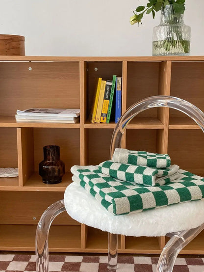 Vellora — Prosoape din Bumbac Organic cu Carouri Buffalo, Absorbție Moale