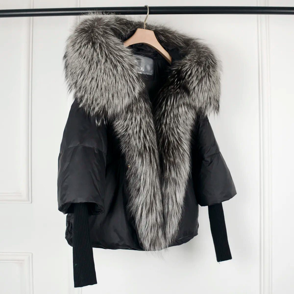Elian Steppjacke — Warmer Weißer Entendaunenmantel mit Lockerer Passform