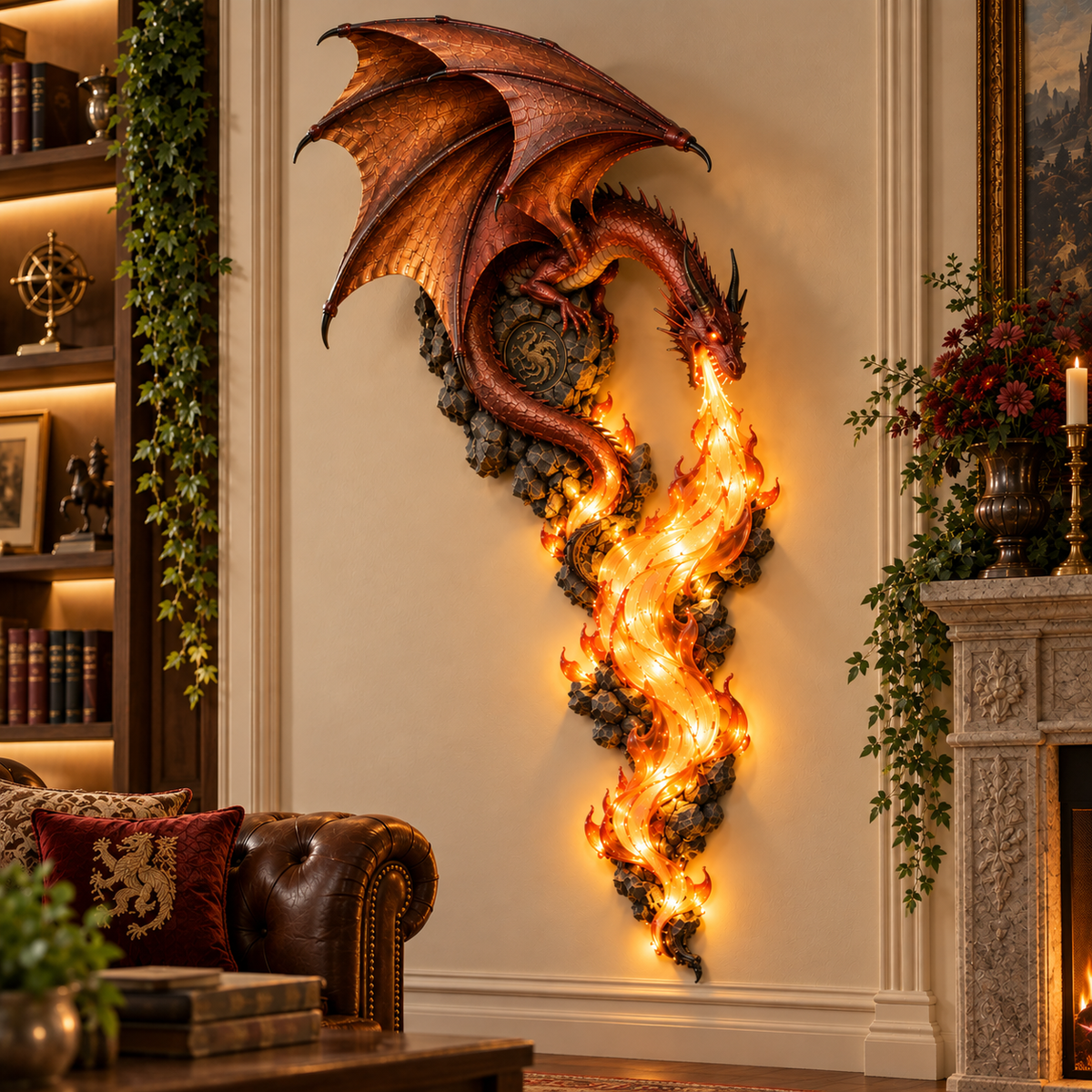 Drakora™ Dragon Flame Wall Sconce