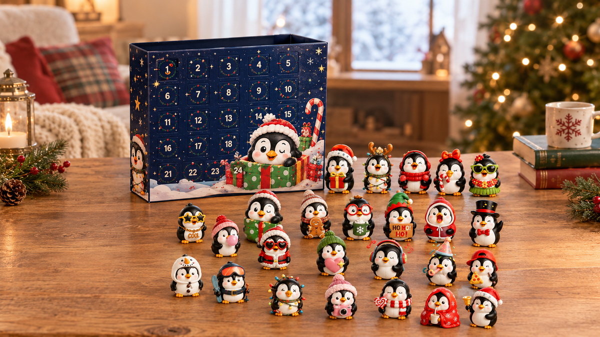 Penlo™ adventskalender med pingviner