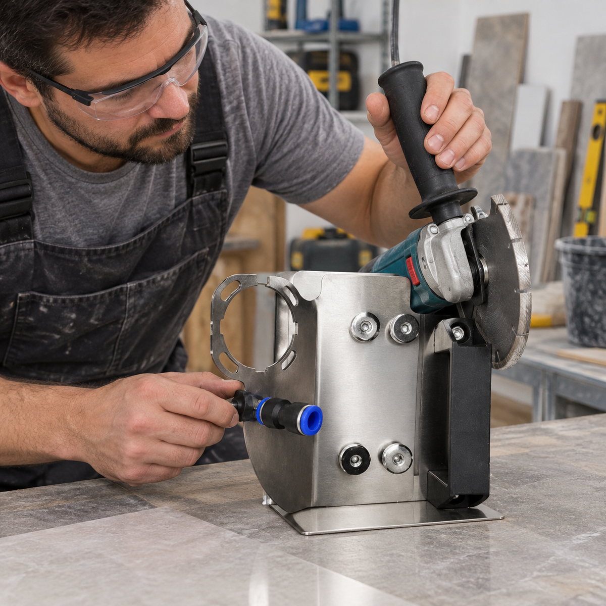 Grindro™ Angle Grinder Stand for Tile Chamfer Cutting