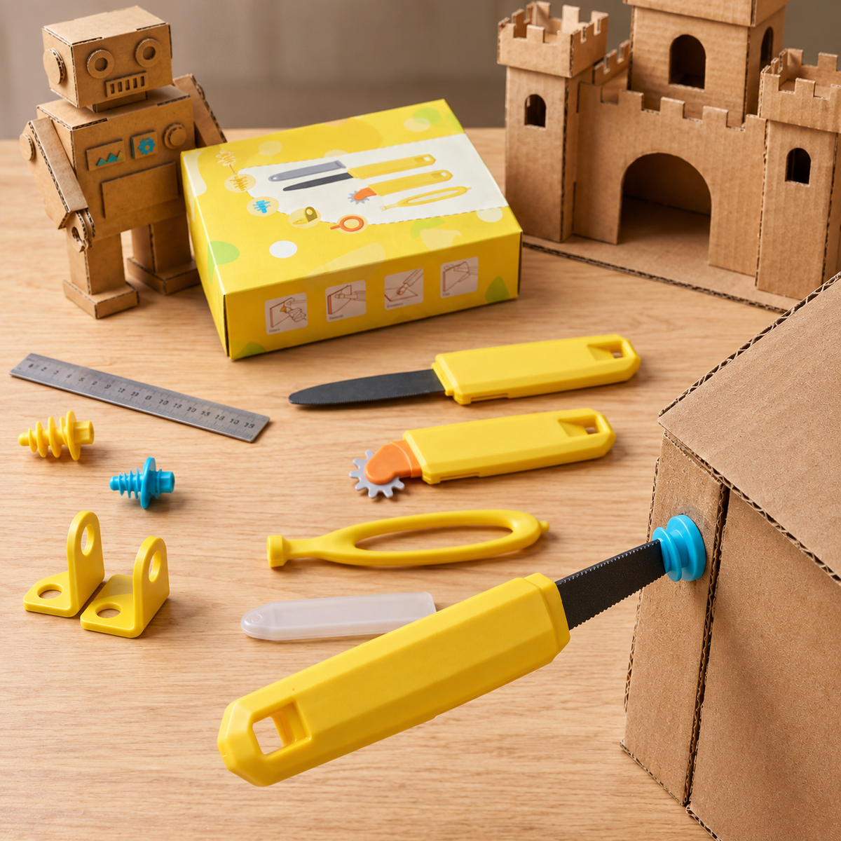 Buildo™ Kids Cardboard Construction Tool Kit