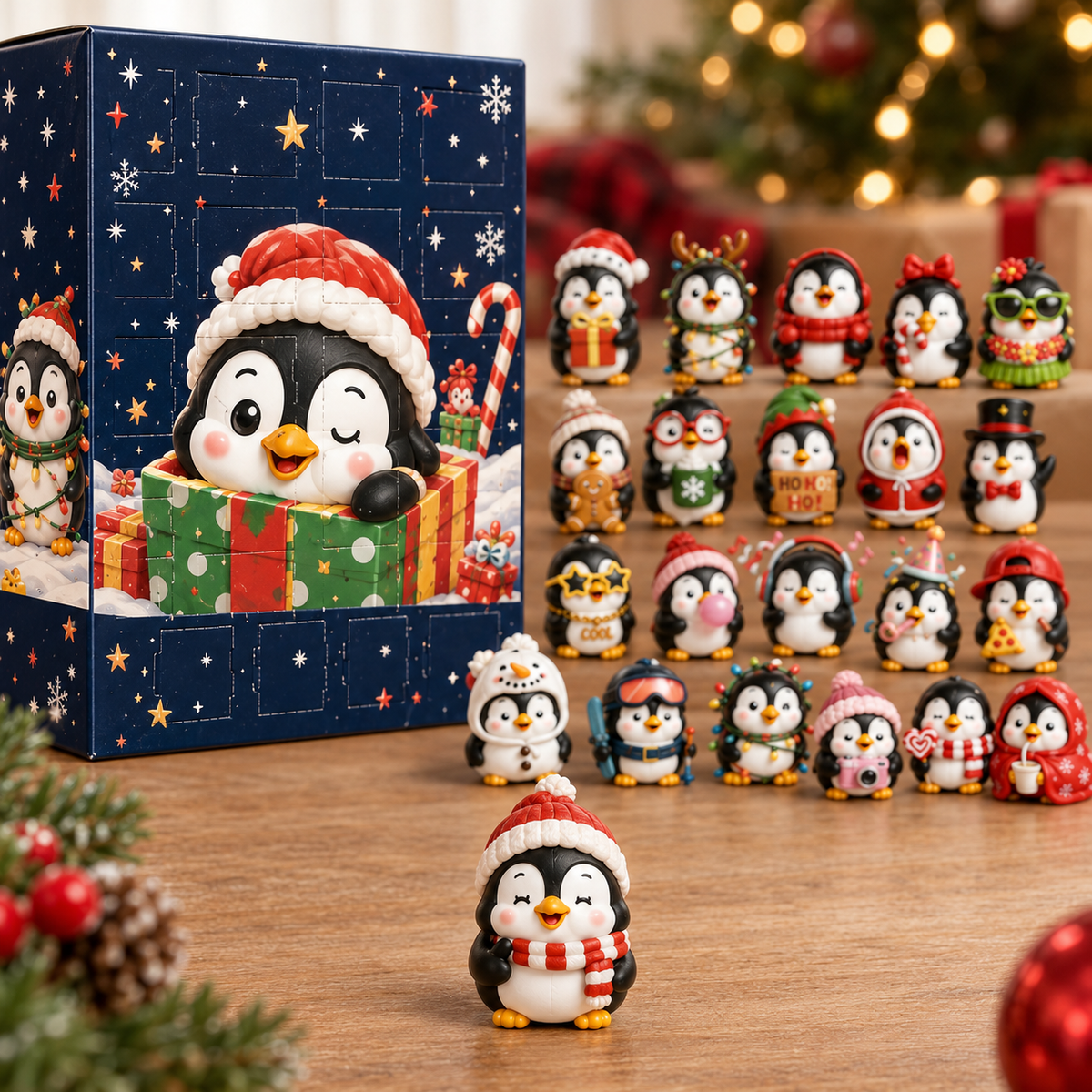 Penlo™ adventskalender med pingviner