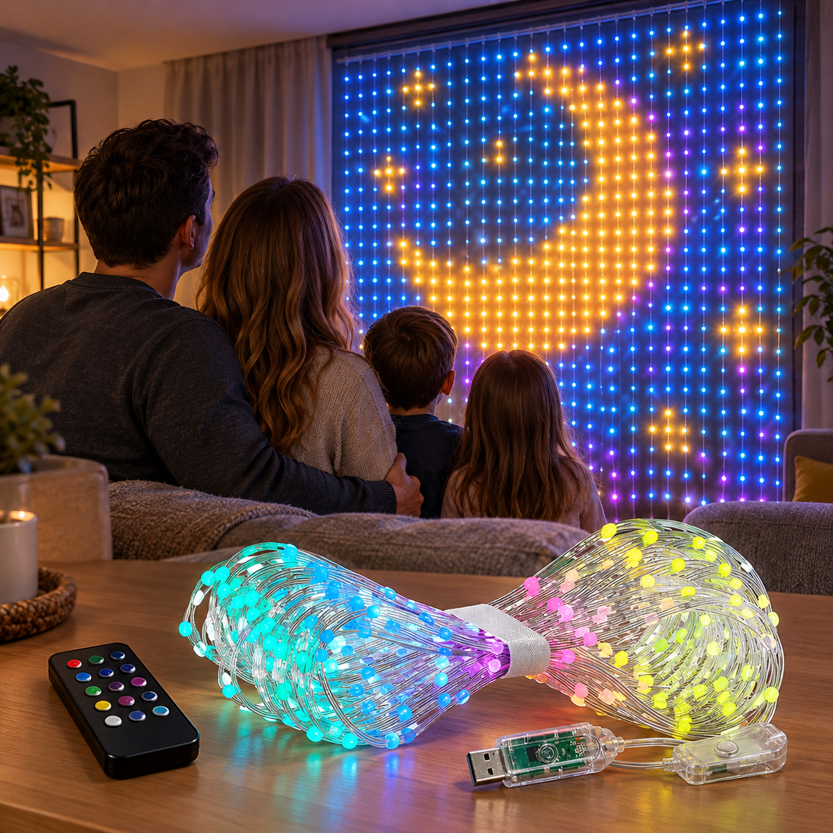 Lumora™ vandtætte LED-lyskæder til gardiner