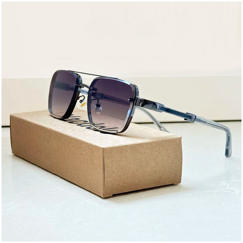 Kaelen — Gold Titanium Retro Sunglasses with UV400 Protection