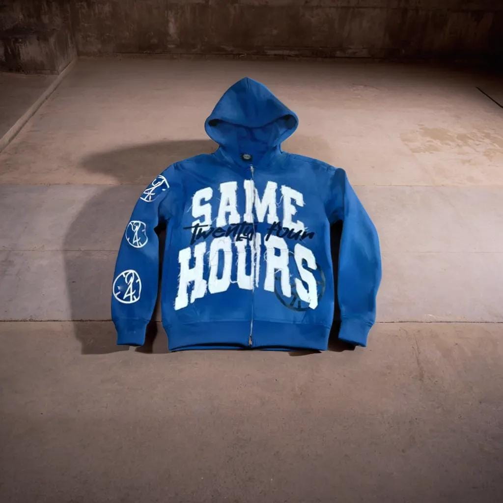 Glizm Blue / S Same Hours Zip Up 25$ TODAY ONLY