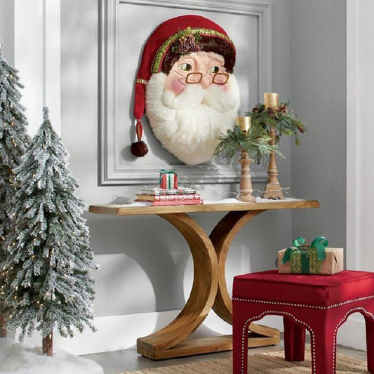 Glizm Home A Wooden Xmas Santa Claus