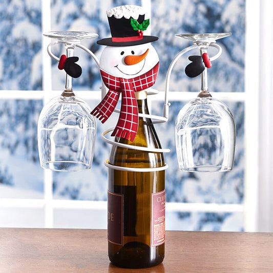 Glizm Home Christmas Wine Bottle & Glass Holders