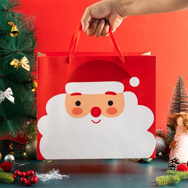 Glizm Home Green / 5 pcs Bags Santa Claus Christmas Gift Box