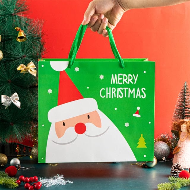 Glizm Home Red / 5 pcs Bags Santa Claus Christmas Gift Box