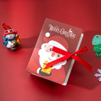 Glizm Home red ribbon 2 4pcs Merry Christmas Candy Boxes Book