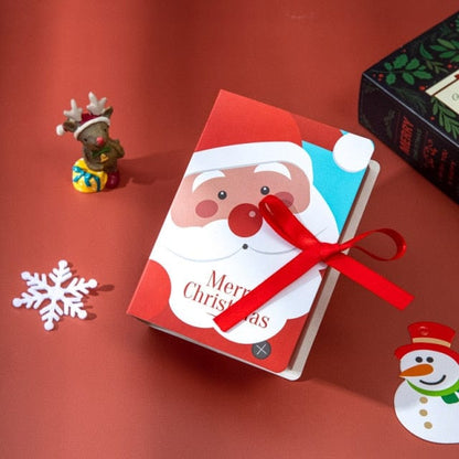Glizm Home red ribbon 4pcs Merry Christmas Candy Boxes Book