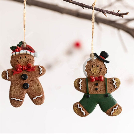 Glizm Home Resin Gingerbread Man Pendant