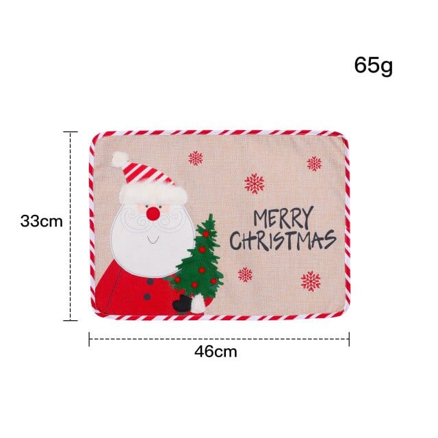 Glizm Home Santa Christmas Placemat