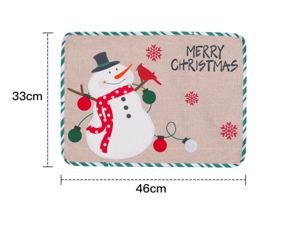 Glizm Home Snowman Snowman Placemat