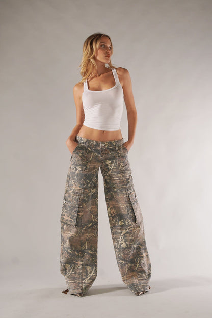 Glizm Light Camo / XS Unisex Camo Cargo Pants 20$ TODAY ONLY