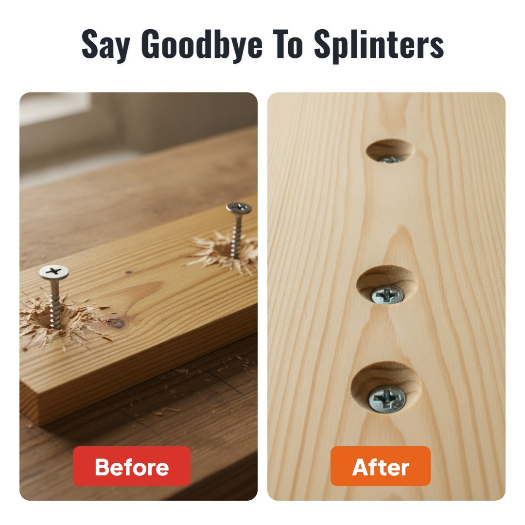Before and after countersinking