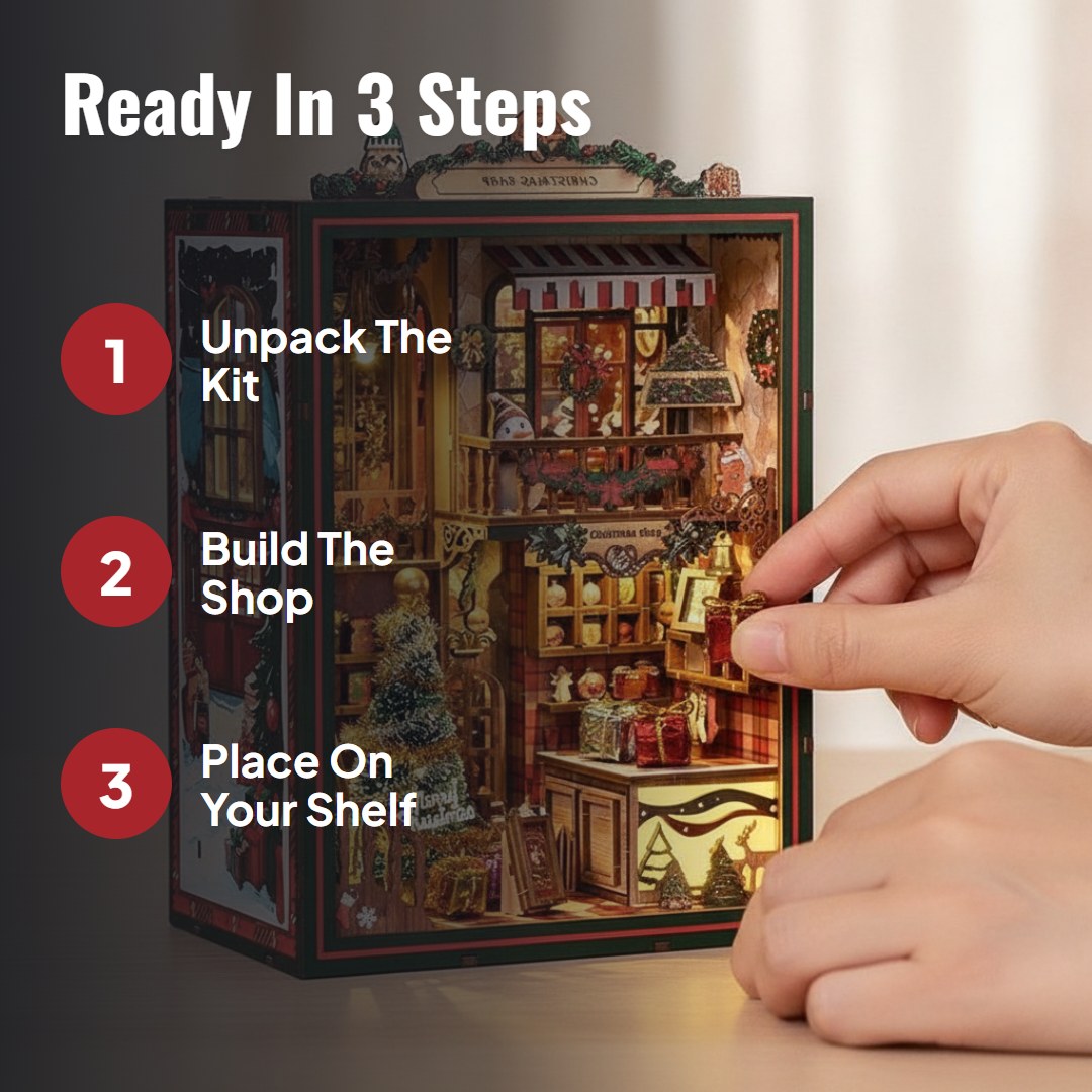 Noelio™ DIY Christmas Book Nook Kit