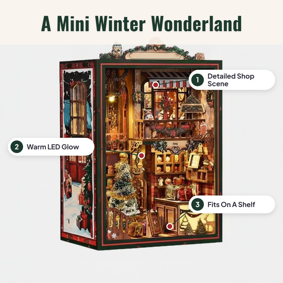 Noelio™ DIY Christmas Book Nook Kit