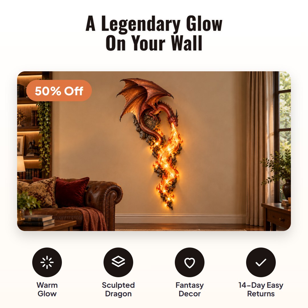 Drakora™ Dragon Flame Wall Sconce