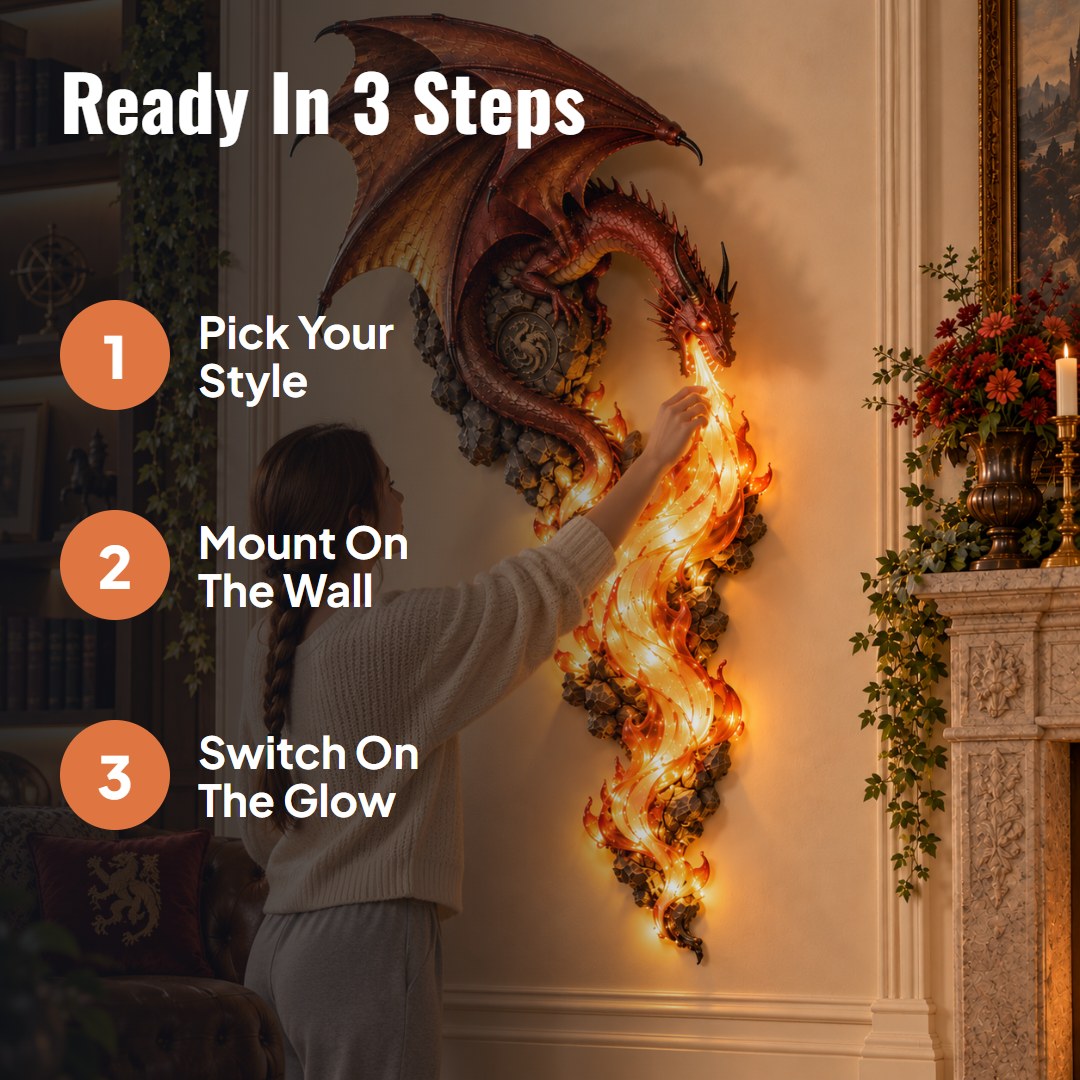 Drakora™ Dragon Flame Wall Sconce