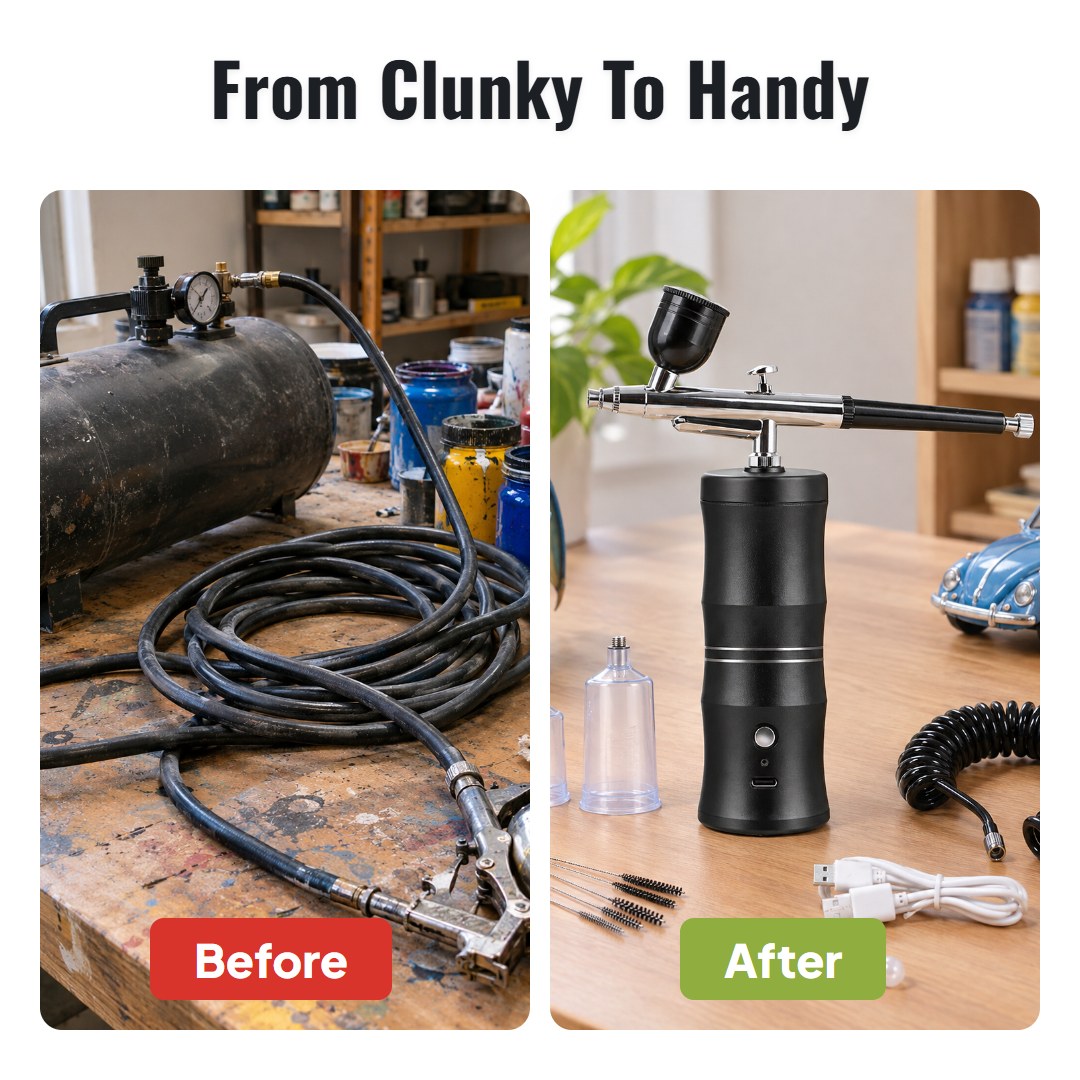 Aerolo™-elektrisk airbrush-sæt med kompressor