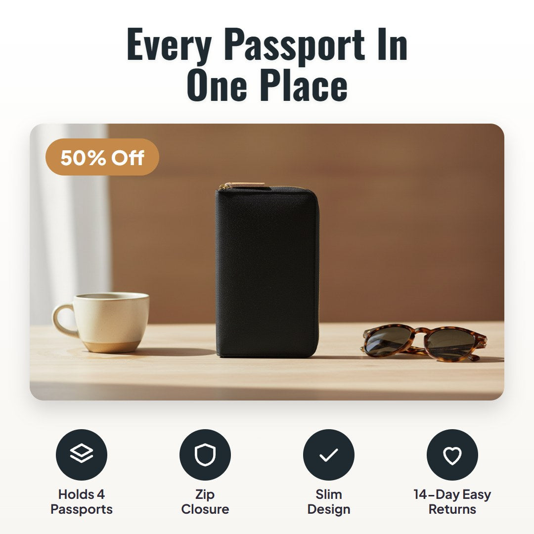 Travelo™ Familien-Passhülle für 4 Personen