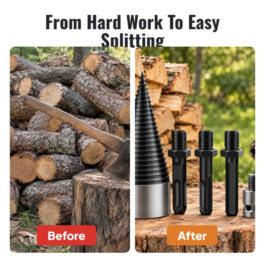 Splindra™ Firewood Auger Drill Bit