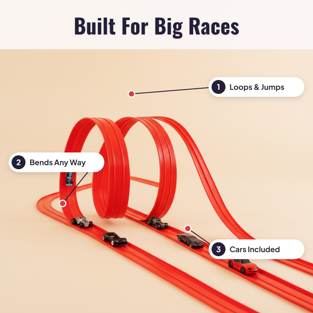 Loopra™ flexibles Rennbahn-Set