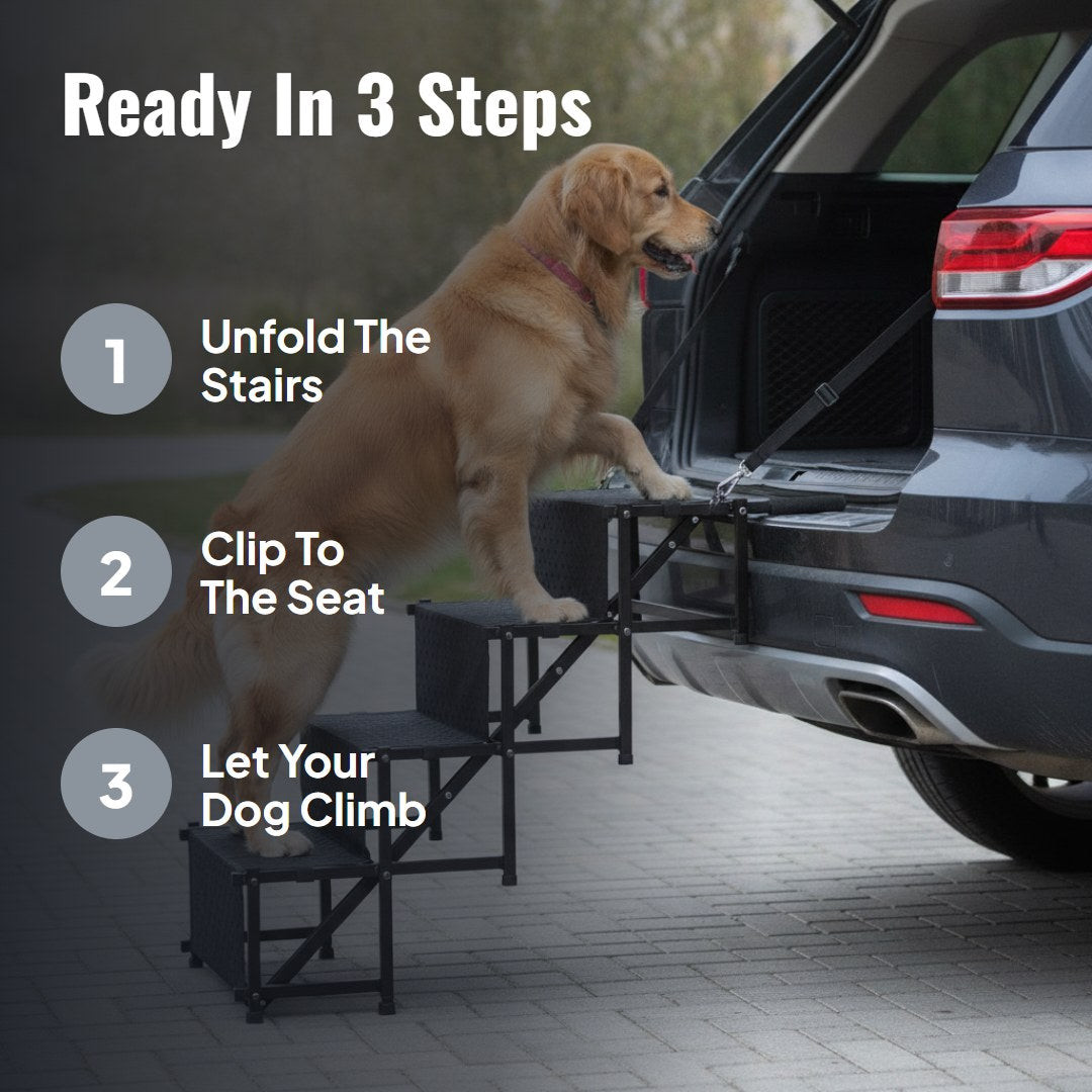 Pawstep™ Foldable Non-Slip Dog Car Stairs