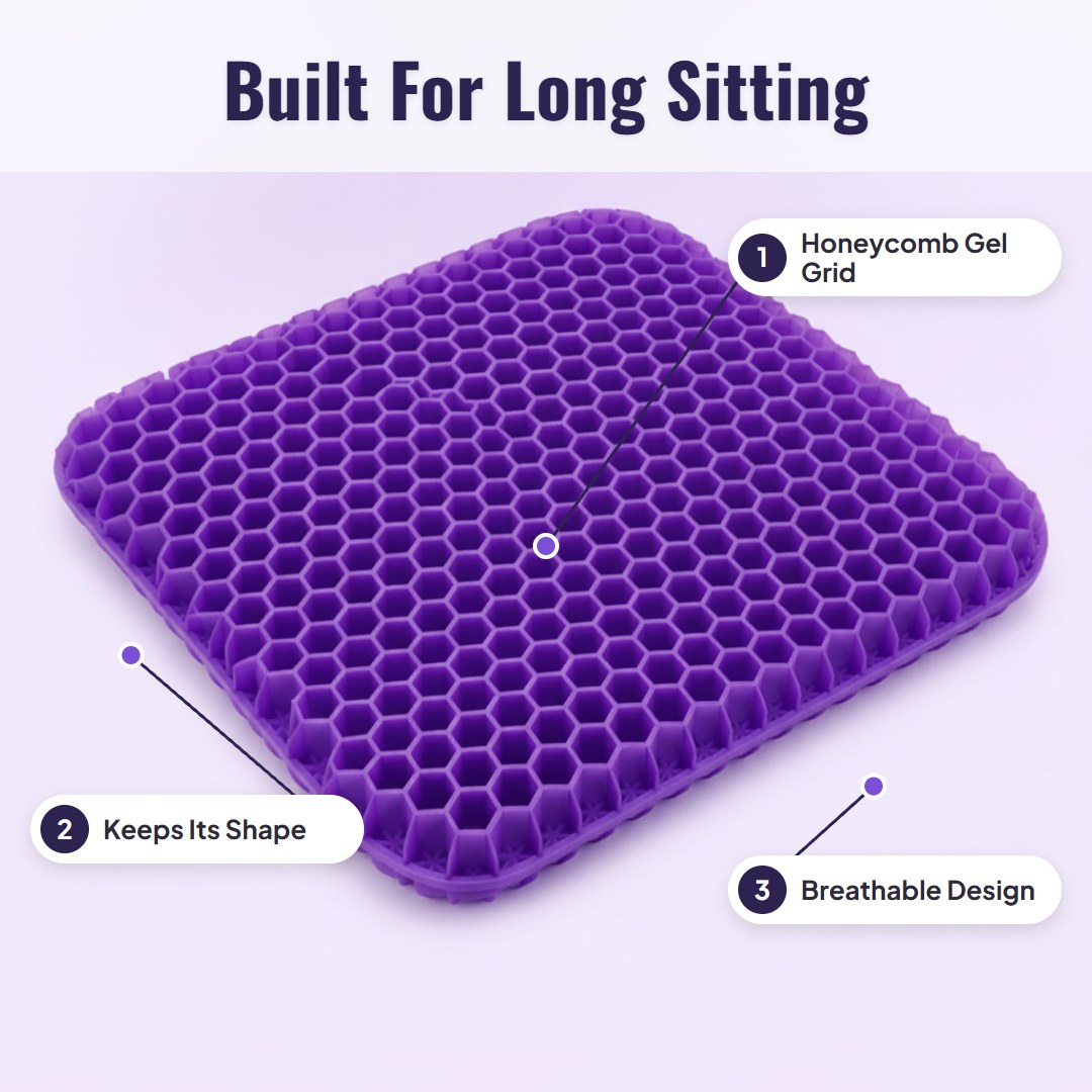 Hexaseat™ Honeycomb Gel Seat Cushion