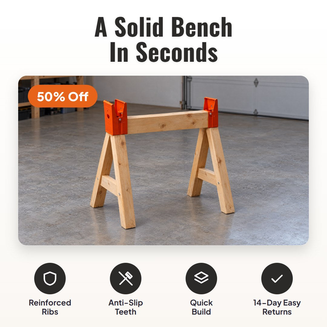 Brakka™ Heavy-Duty Sawhorse Brackets