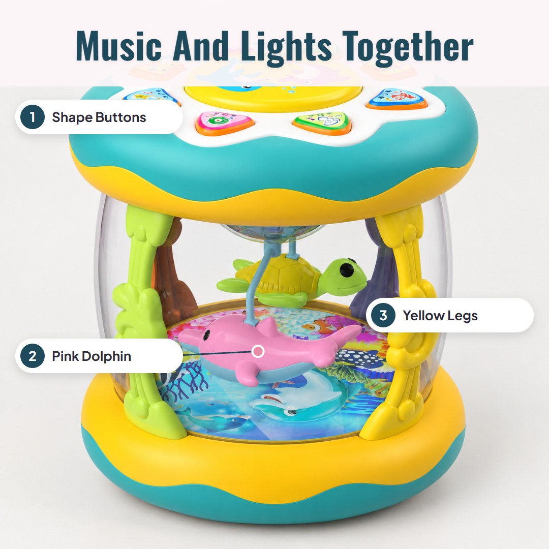 Jouet musical interactif avec lumières Meluna™