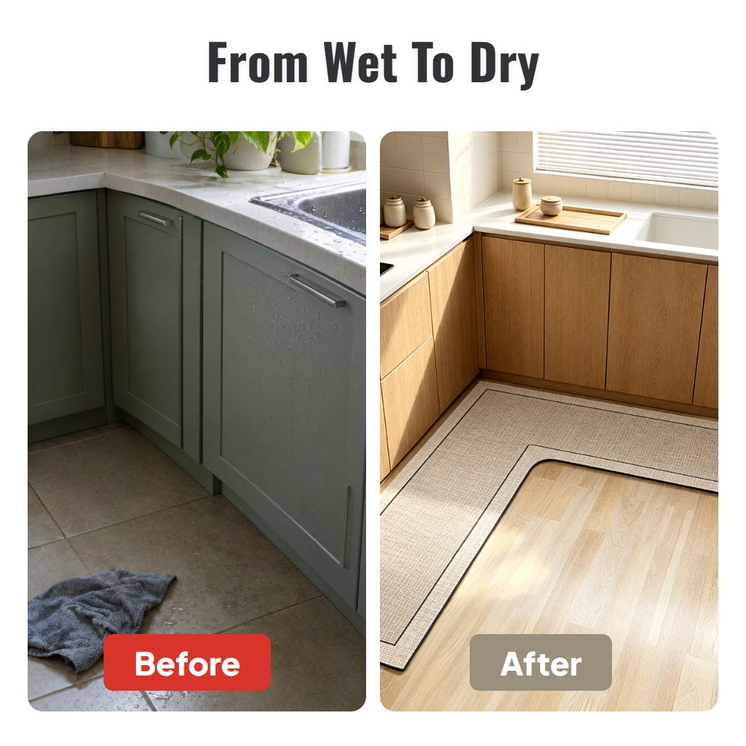 Driza™ L-Shaped Kitchen Mat