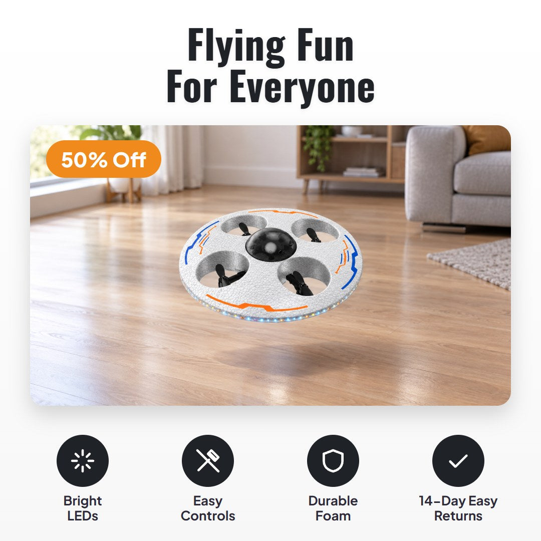 Saucero™ LED Flying Saucer Drone